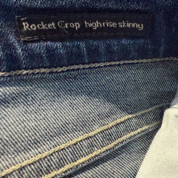 Citizens of Humanity Jeans Rocket Crop High Rise Skinny Raw Hem Stretch Size 28 - Picture 10 of 12